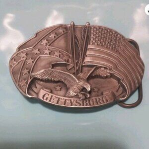 Civil War Gettysburg Belt Buckle 1991 Siskiyou USA Vintage Mint Condition